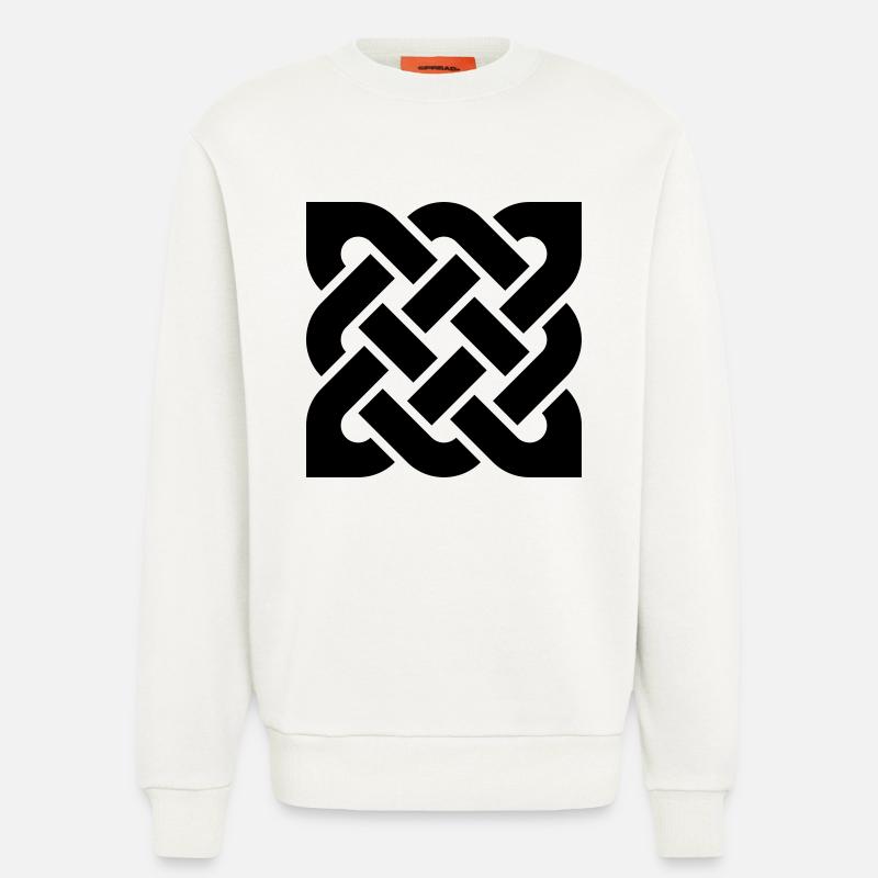 Celtic Square Knot - solid - Sweatshirt - made by SPREAD  - OFF WHITE
