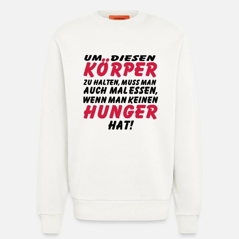 koerper_hunger_vec_2 de anl - Sweatshirt - made by SPREAD  - OFF WHITE