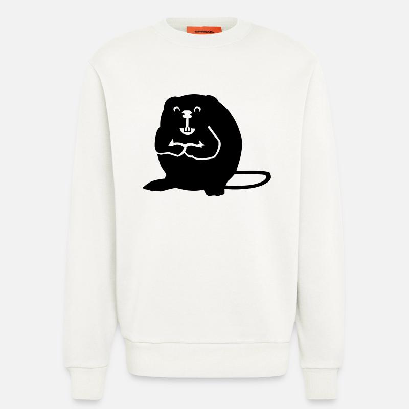 Beaver - Sweatshirt - made by SPREAD  - OFF WHITE