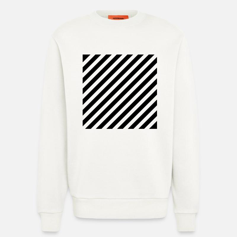 Querstreifen - Sweatshirt - made by SPREAD  - OFF WHITE