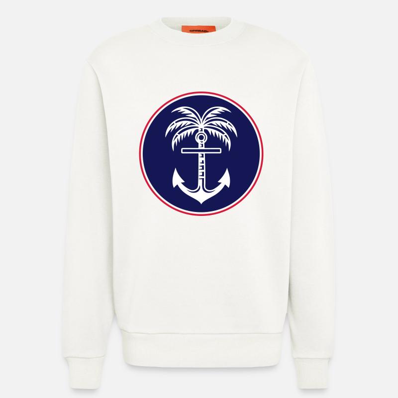 Palme Anker Symbol - Sweatshirt - made by SPREAD  - OFF WHITE