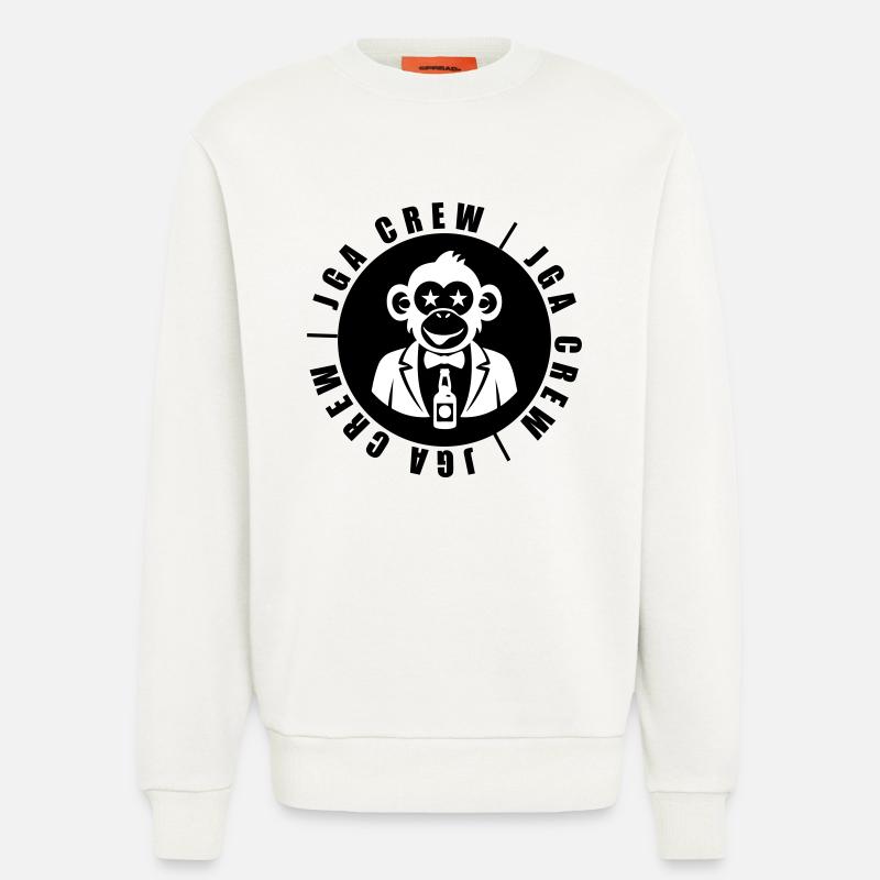 JGA Crew Affe - Sweatshirt - made by SPREAD  - OFF WHITE