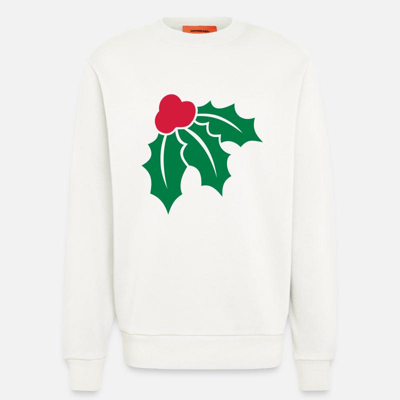 Weihnachtsstechpalme 2 - Sweatshirt - made by SPREAD  - OFF WHITE