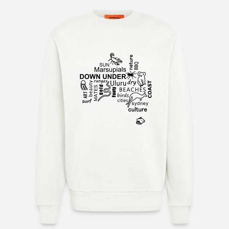 australia word cloud - Sweatshirt - made by SPREAD  - OFF WHITE
