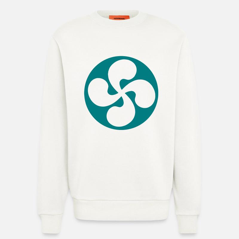 Baskische Quer extrudierten - Sweatshirt - made by SPREAD  - OFF WHITE
