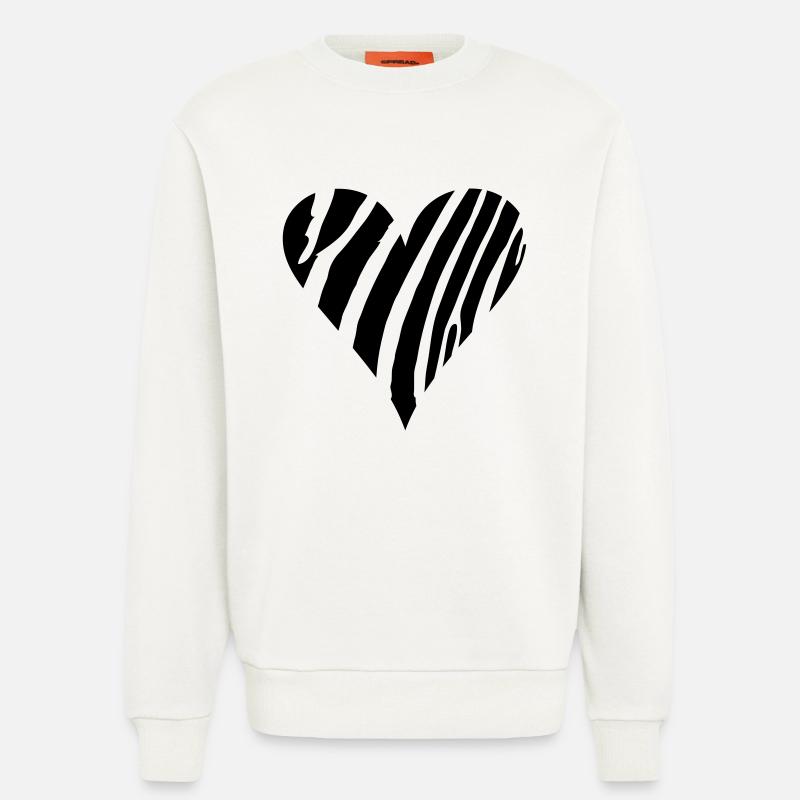 Zebraherz - Sweatshirt - made by SPREAD  - OFF WHITE