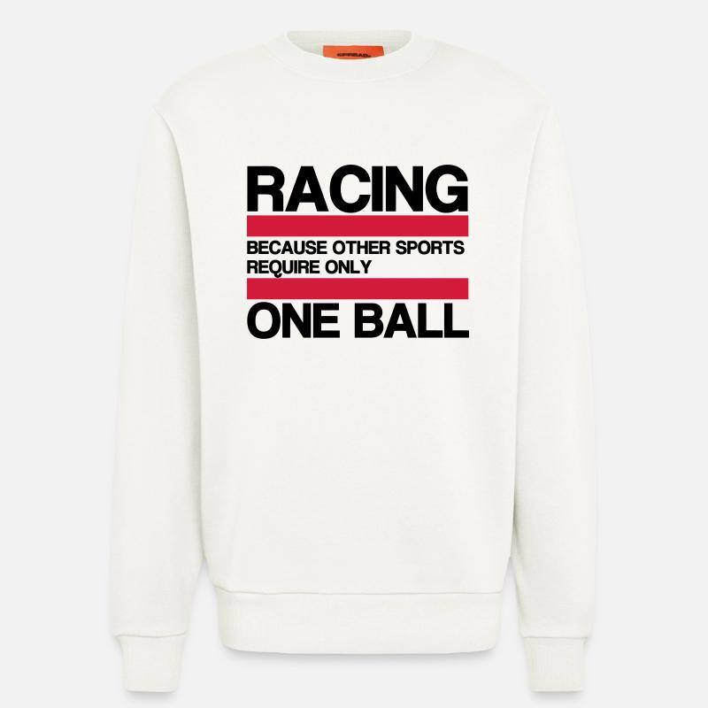 RACING BECAUSE - Sweatshirt - made by SPREAD  - OFF WHITE