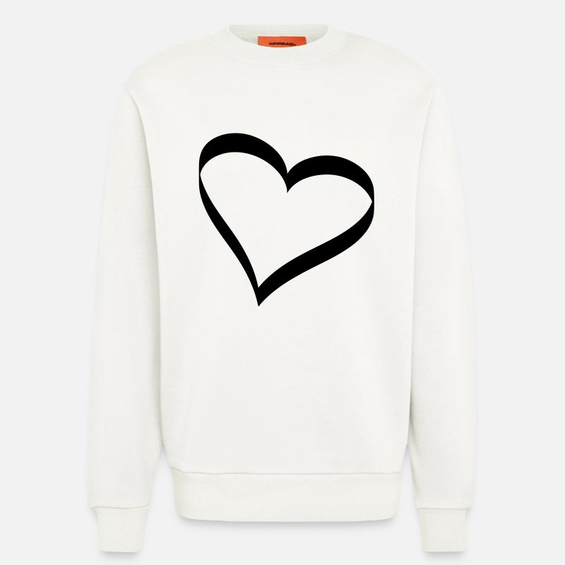 herz - Sweatshirt - made by SPREAD  - OFF WHITE