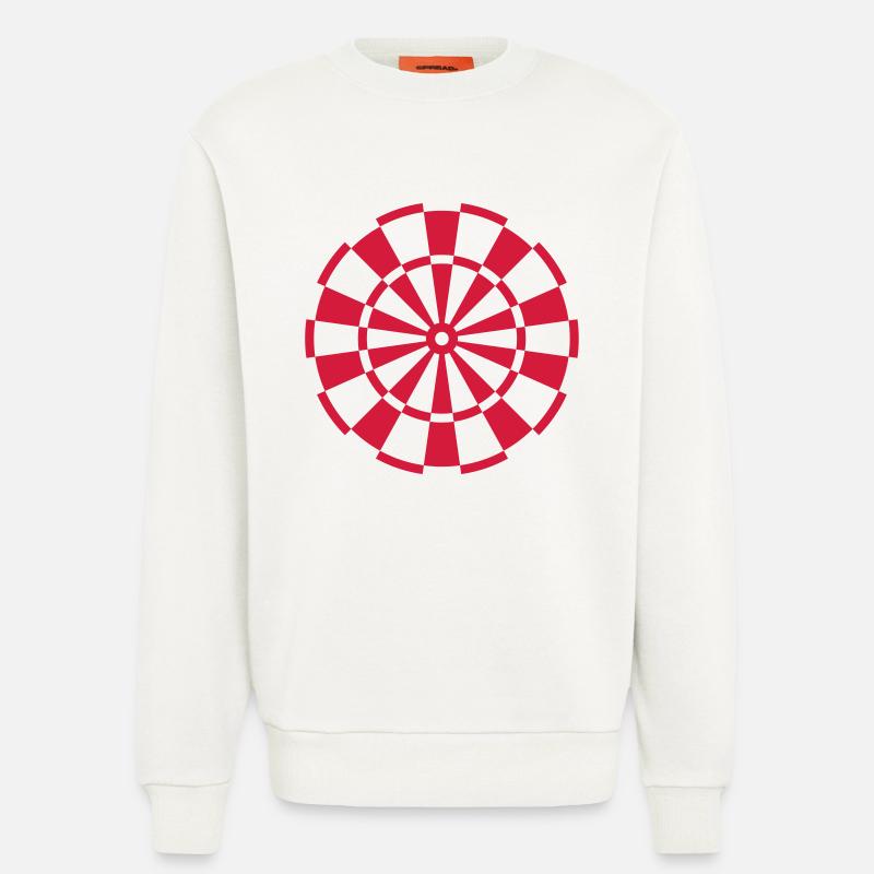 Dart Board Design - Sweatshirt - made by SPREAD  - OFF WHITE