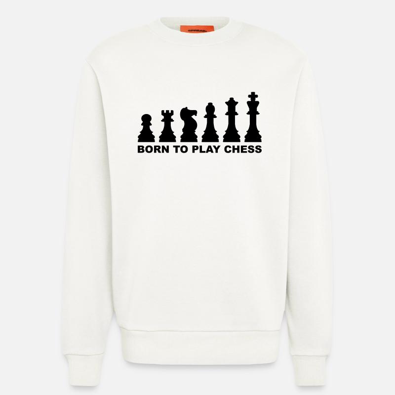 Evolution Chess - Sweatshirt - made by SPREAD  - OFF WHITE