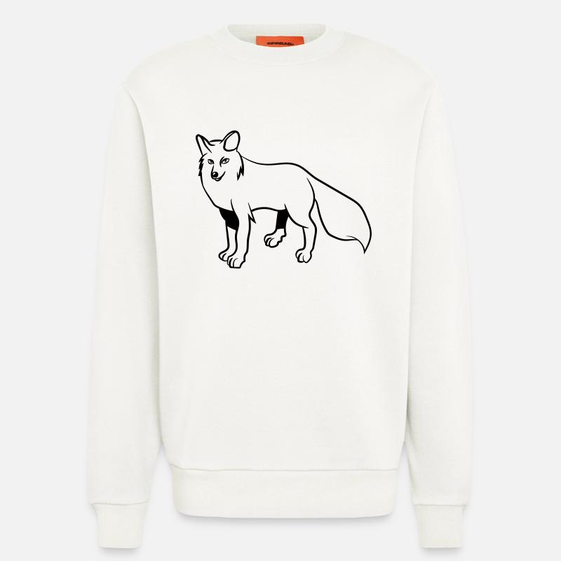 Fuchs - Sweatshirt - made by SPREAD  - OFF WHITE