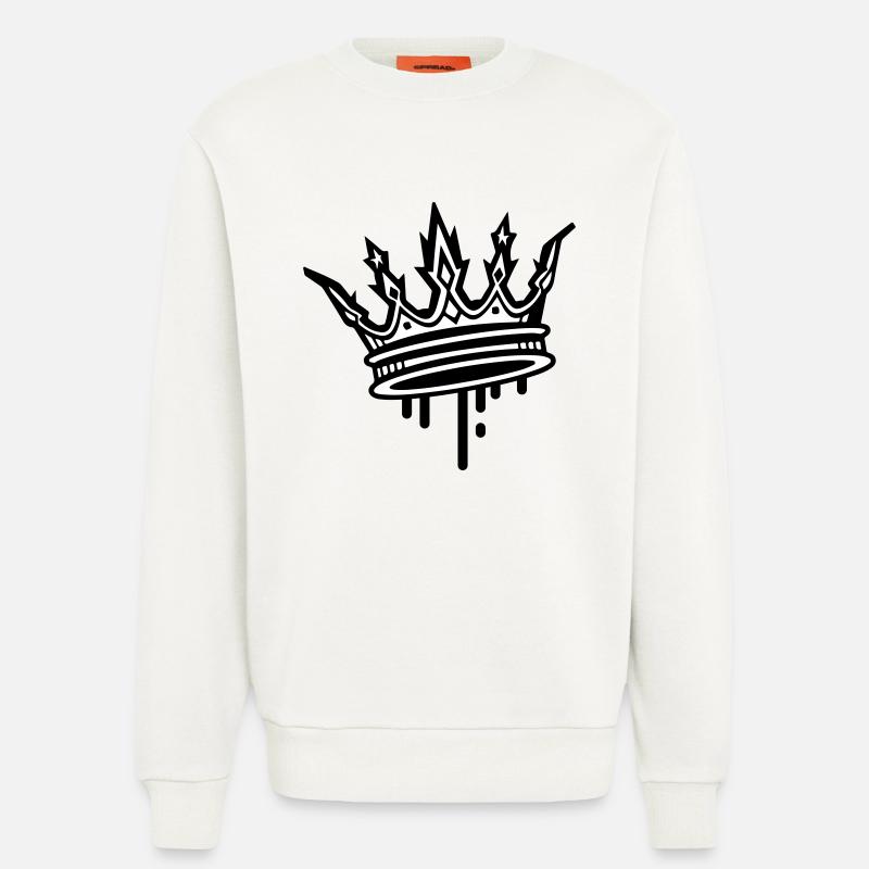 Krone King Symbol - Sweatshirt - made by SPREAD  - OFF WHITE
