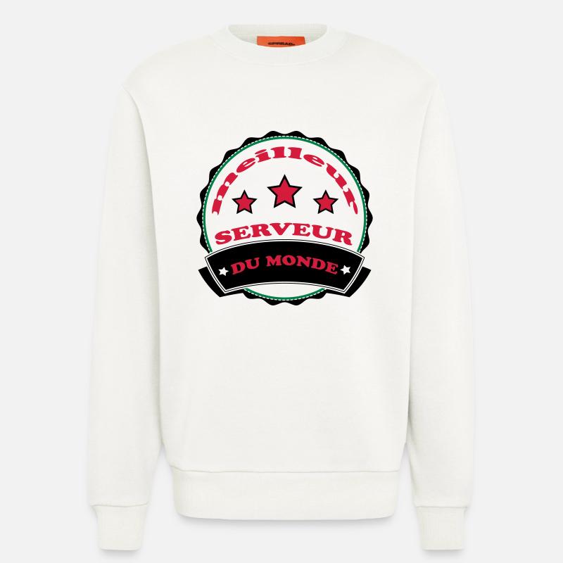 World's Best SERVER - Sweatshirt - made by SPREAD  - OFF WHITE