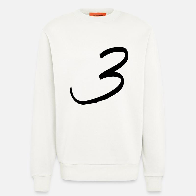 zahl_dani_3 - Sweatshirt - made by SPREAD  - OFF WHITE