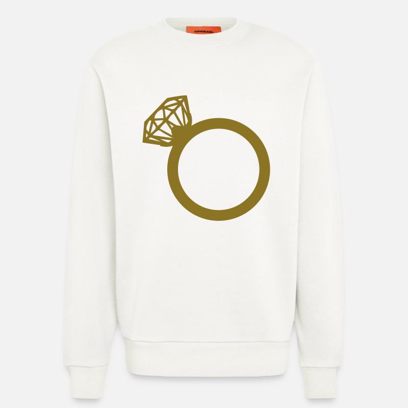 diamond ring - Sweatshirt - made by SPREAD  - OFF WHITE
