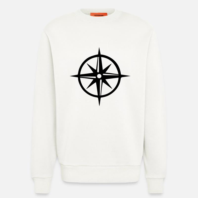 Kompass - Sweatshirt - made by SPREAD  - OFF WHITE