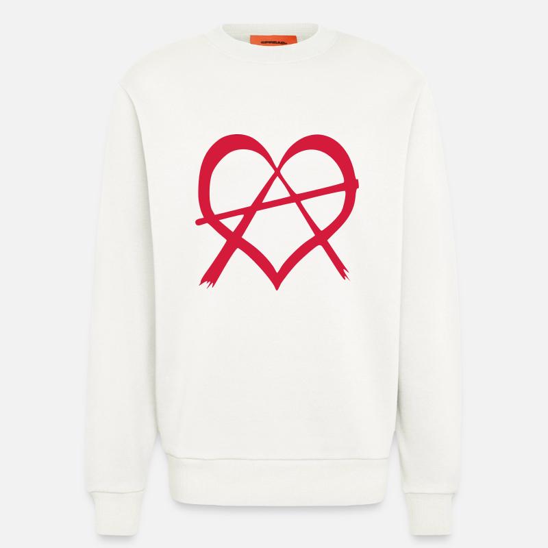 i love anarchy - Sweatshirt - made by SPREAD - OFF WHITE