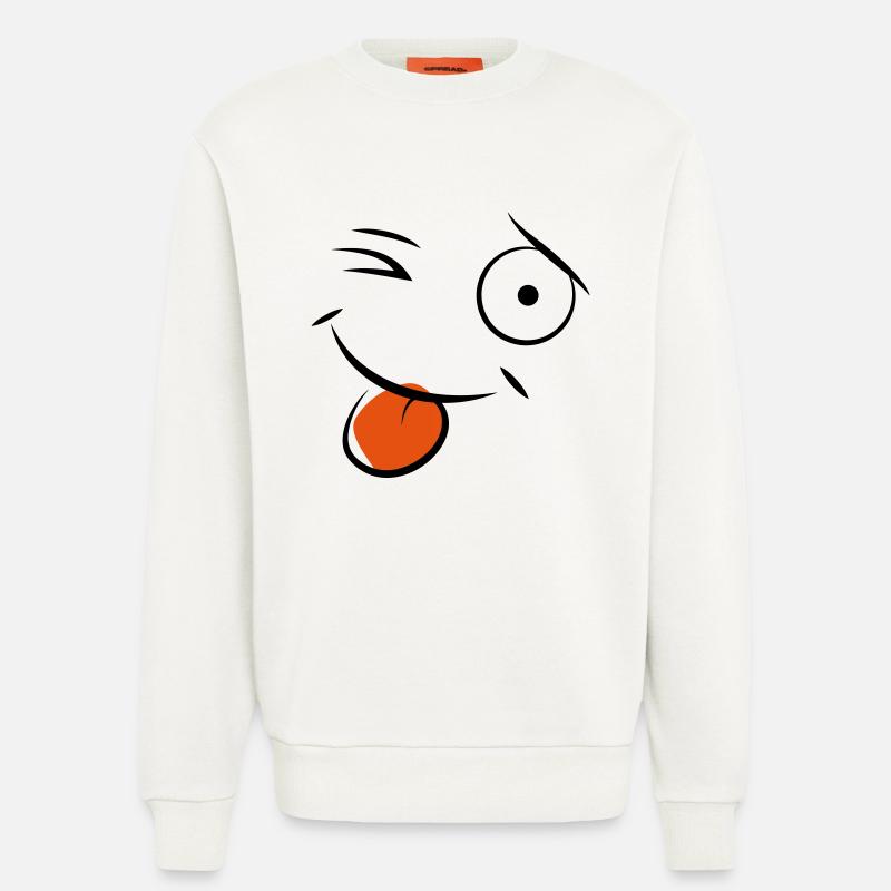 Smiley - Sweatshirt - made by SPREAD  - OFF WHITE