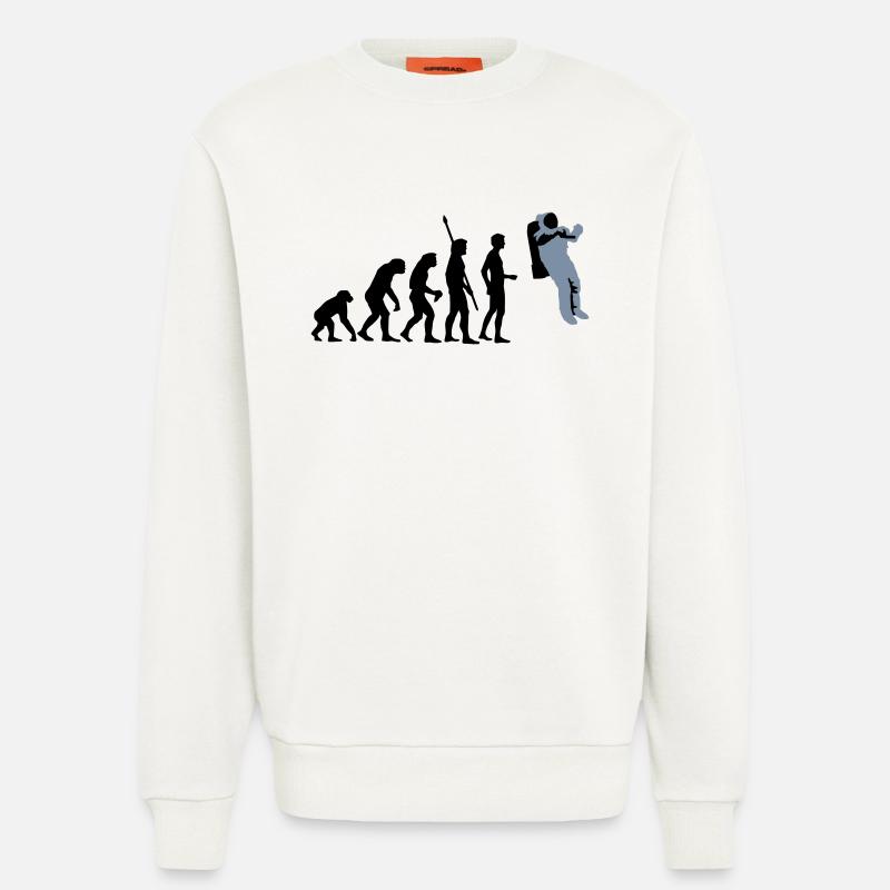 evolution_astronaut_2c - Sweatshirt - made by SPREAD  - OFF WHITE