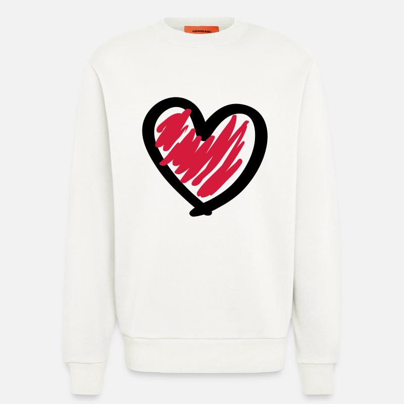 Cool Heart - Sweatshirt - made by SPREAD  - OFF WHITE