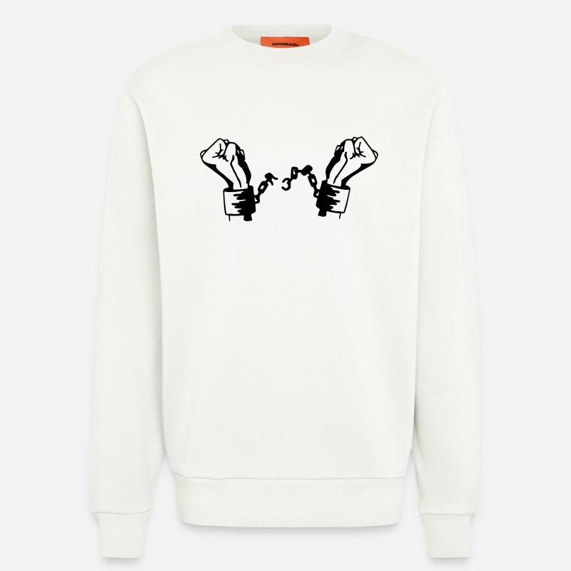 Befreiung Handschellen Vektor - Sweatshirt - made by SPREAD  - OFF WHITE