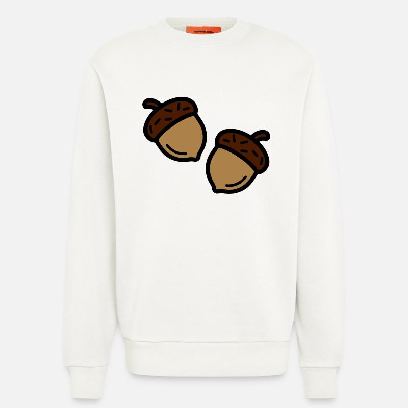 Eichel Herbst Eiche - Sweatshirt - made by SPREAD  - OFF WHITE