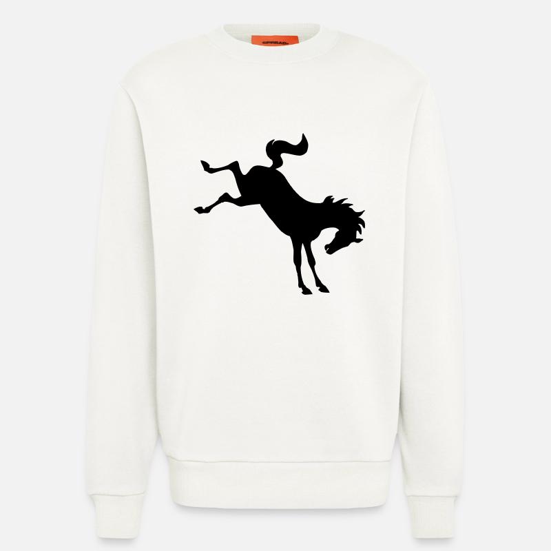 Ausfeerendes Pferd - Sweatshirt - made by SPREAD  - OFF WHITE
