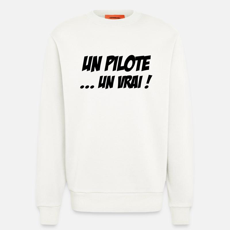 Rennfahrer / Pilot / Auto / Luftfahrt / Luft - Sweatshirt - made by SPREAD  - OFF WHITE