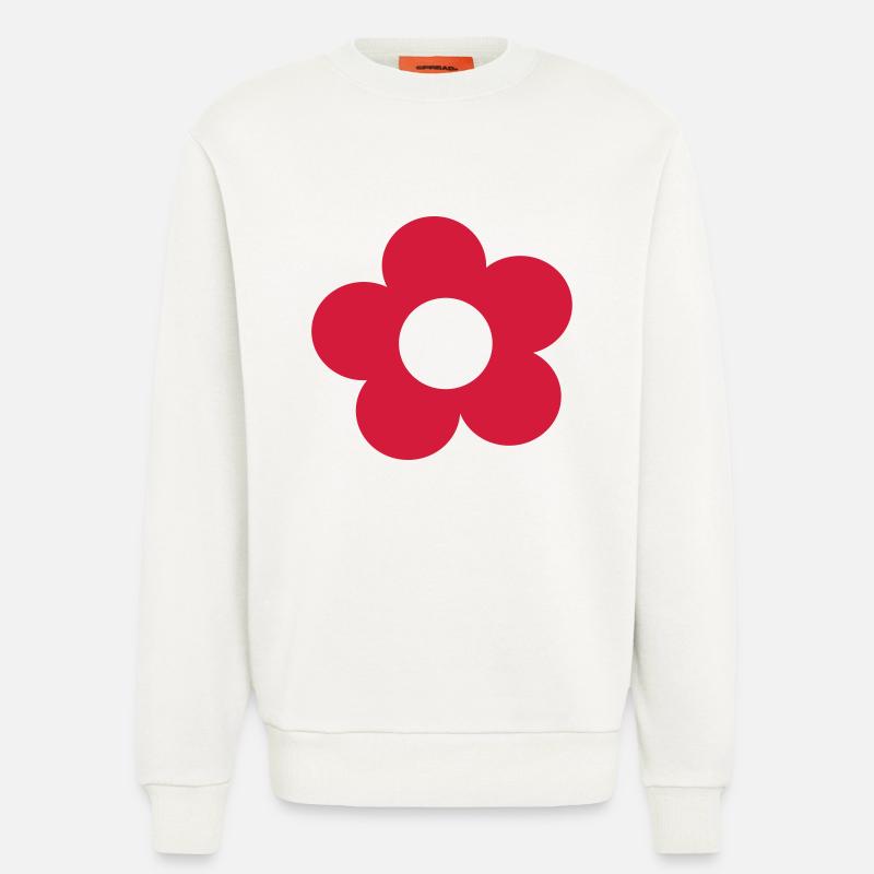 Fleur - Sweat bio décontracté fabriqué en UE - OFF WHITE