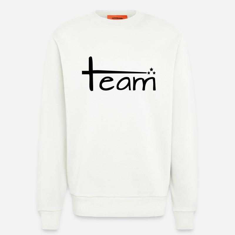Team Style mit Sternen - Sweatshirt - made by SPREAD  - OFF WHITE