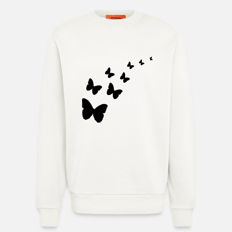 Schmetterlinge - Sweatshirt - made by SPREAD  - OFF WHITE