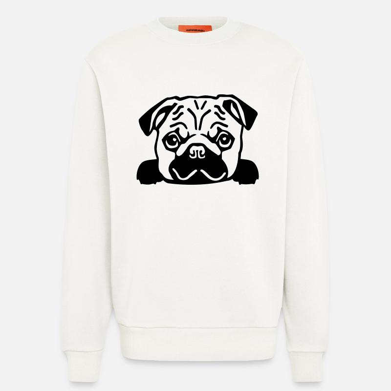 Mops - Sweatshirt - made by SPREAD  - OFF WHITE