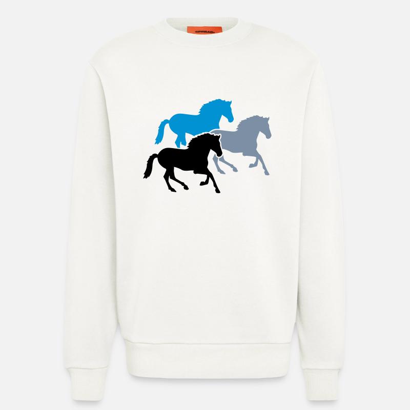 Pferde - Sweatshirt - made by SPREAD  - OFF WHITE