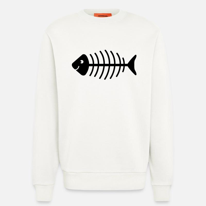Fischgrete - Sweat bio décontracté fabriqué en UE - OFF WHITE