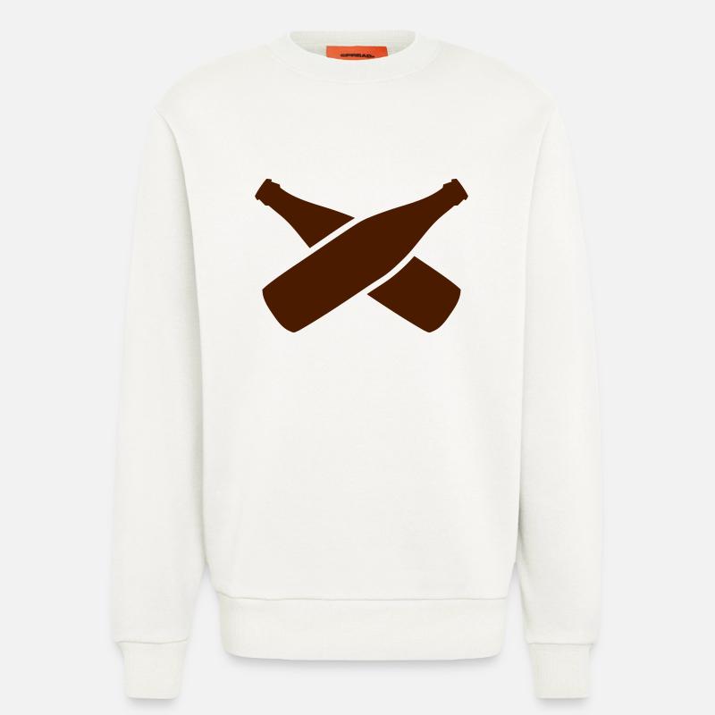 Bierflaschen - Sweatshirt - made by SPREAD  - OFF WHITE