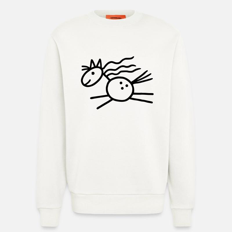 Pferd springt - Sweatshirt - made by SPREAD  - OFF WHITE