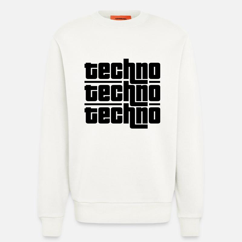 Techno Techno Techno - Sweatshirt - made by SPREAD  - OFF WHITE