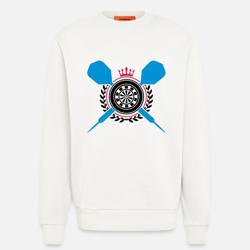 darts dartpfeil dartscheibe - Sweatshirt - made by SPREAD  - OFF WHITE