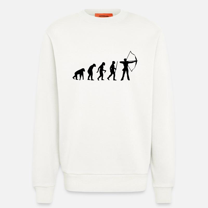 TIR À L’ARC ÉVOLUTION ! - Sweat bio décontracté fabriqué en UE - OFF WHITE