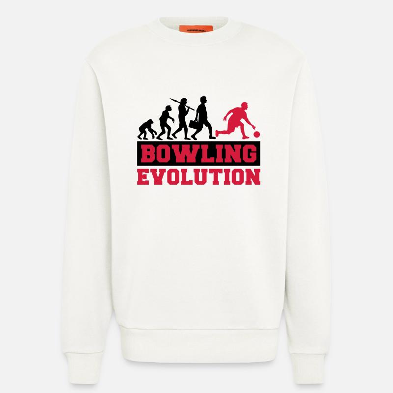 Bowling Evolution - Sweat bio décontracté fabriqué en UE - OFF WHITE