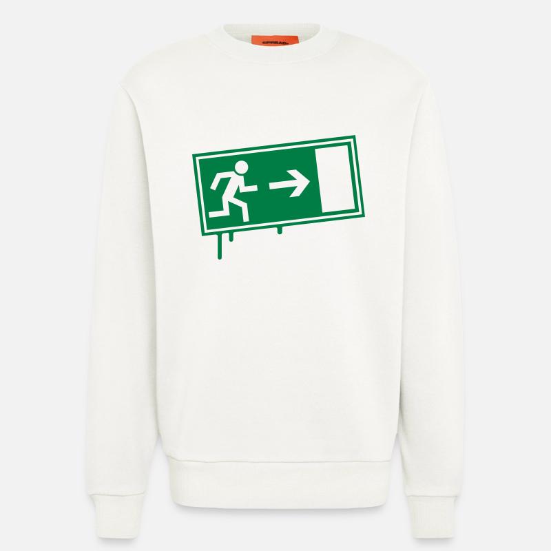exit_2_f1 - Sweatshirt - made by SPREAD  - OFF WHITE