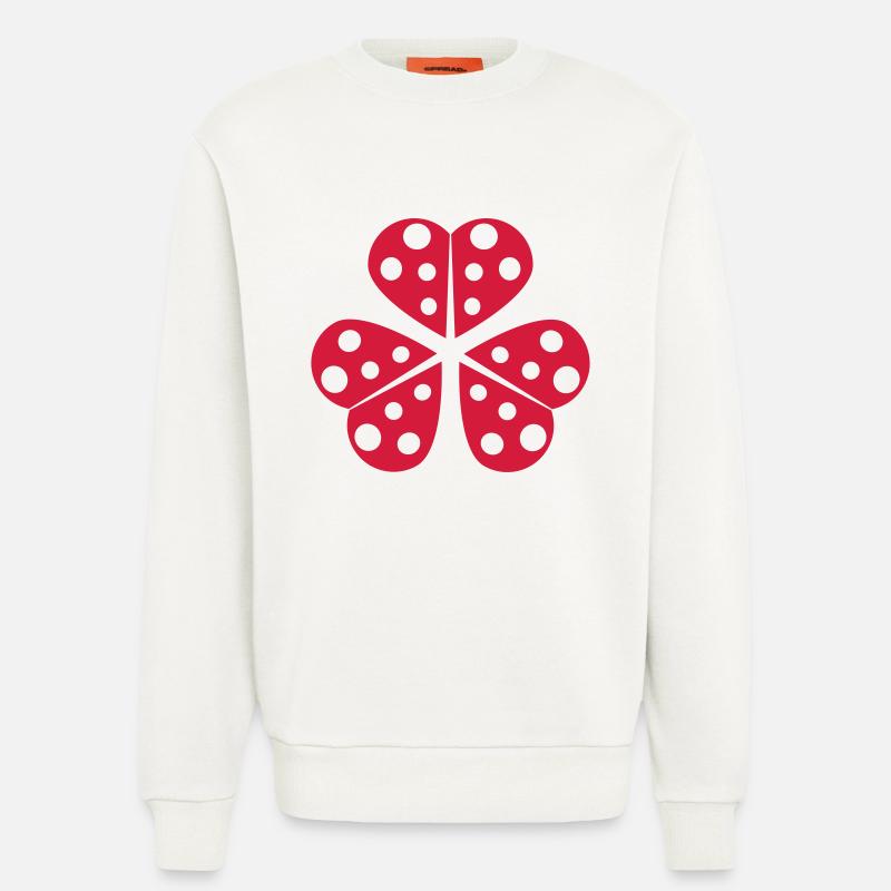 Half Little Ladybug Design - Sweatshirt - made by SPREAD - OFF WHITE