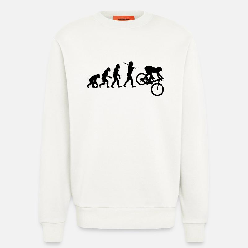 MTB Downhill Evolution - Sweat bio décontracté fabriqué en UE - OFF WHITE