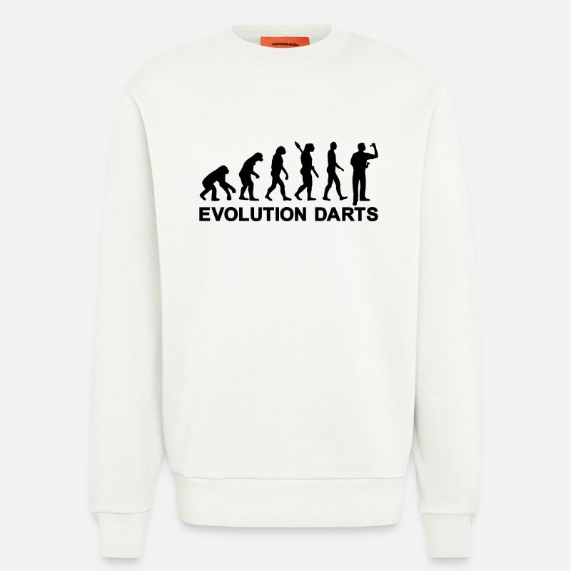 Evolution Darts - Sweat bio décontracté fabriqué en UE - OFF WHITE