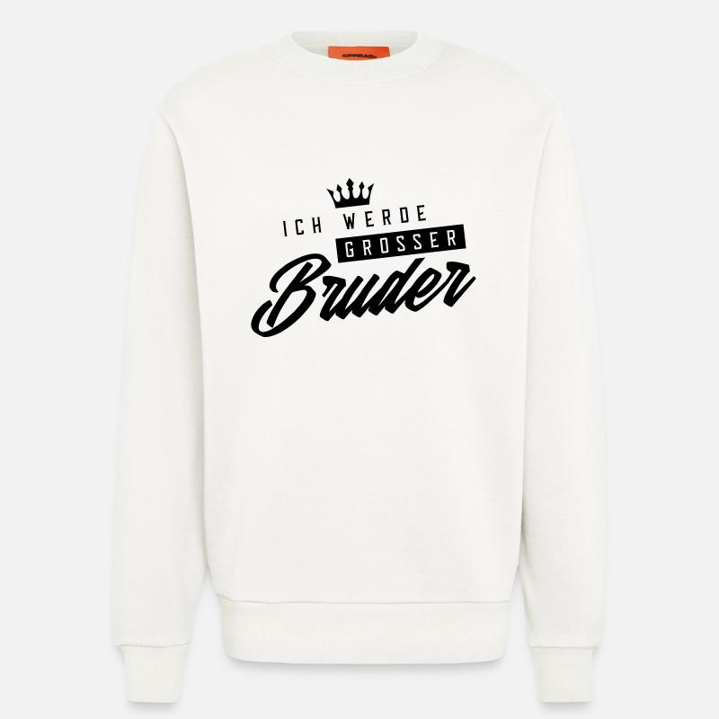 ich werde grosser bruder krone - Sweatshirt - made by SPREAD  - OFF WHITE