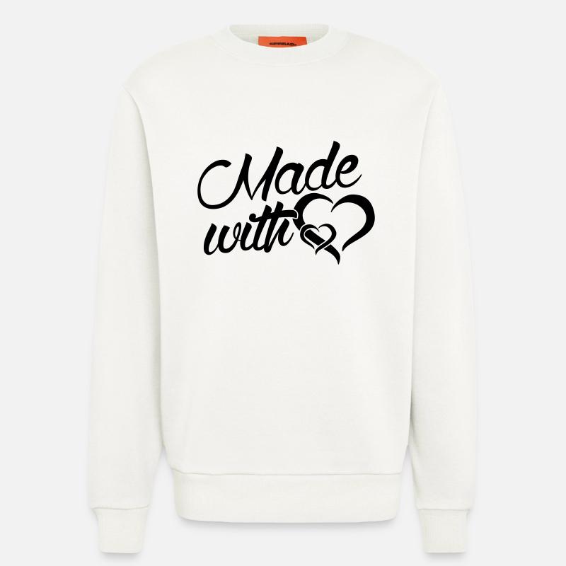 Faite avec coeur - bébé - - Sweat bio décontracté fabriqué en UE - OFF WHITE