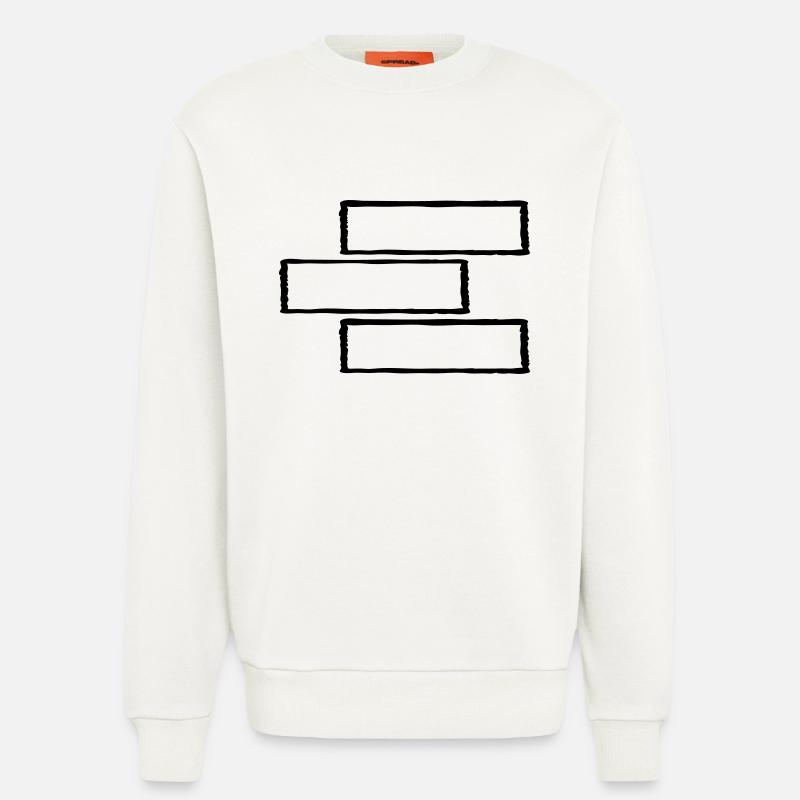 3 rectangular frame - Sweatshirt - made by SPREAD  - OFF WHITE
