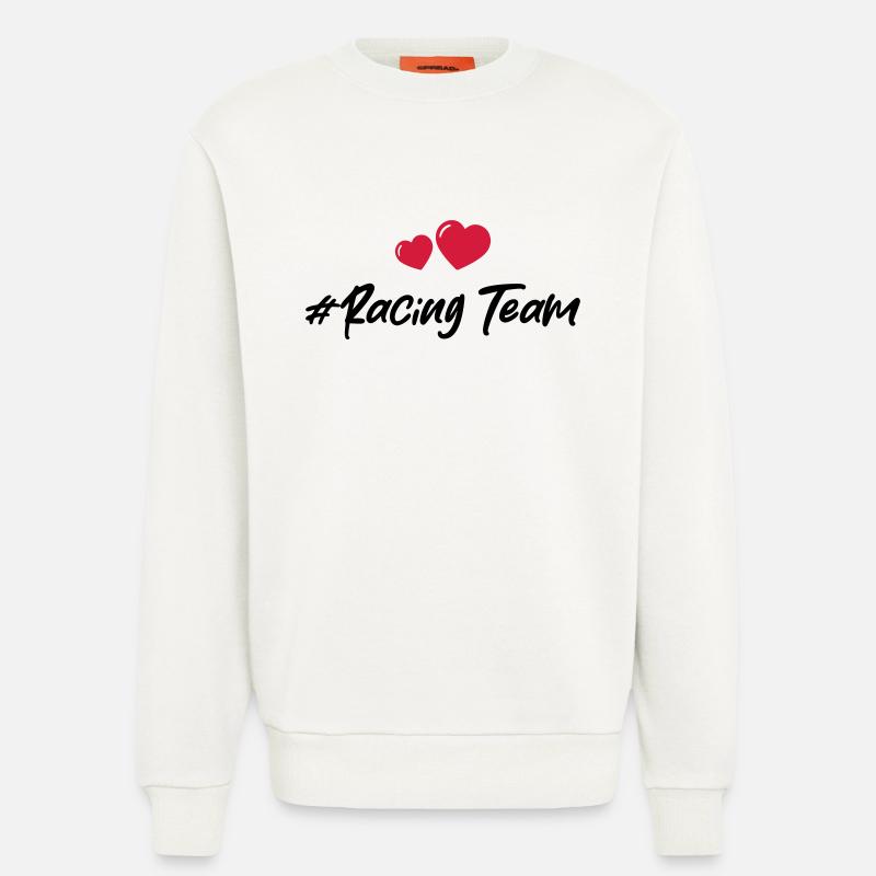 Racing Team Herz - Sweatshirt - made by SPREAD  - OFF WHITE