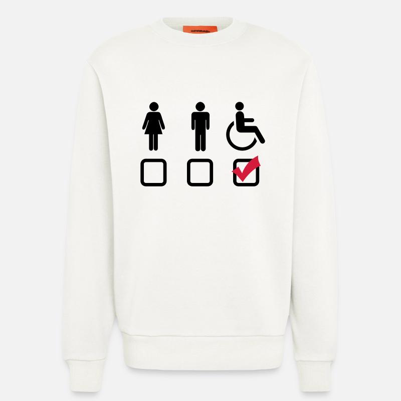 Behindert Rollstuhl - Sweatshirt - made by SPREAD - OFF WHITE