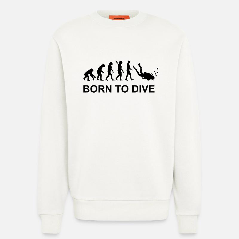 Evolution Diving - Sweatshirt - made by SPREAD  - OFF WHITE